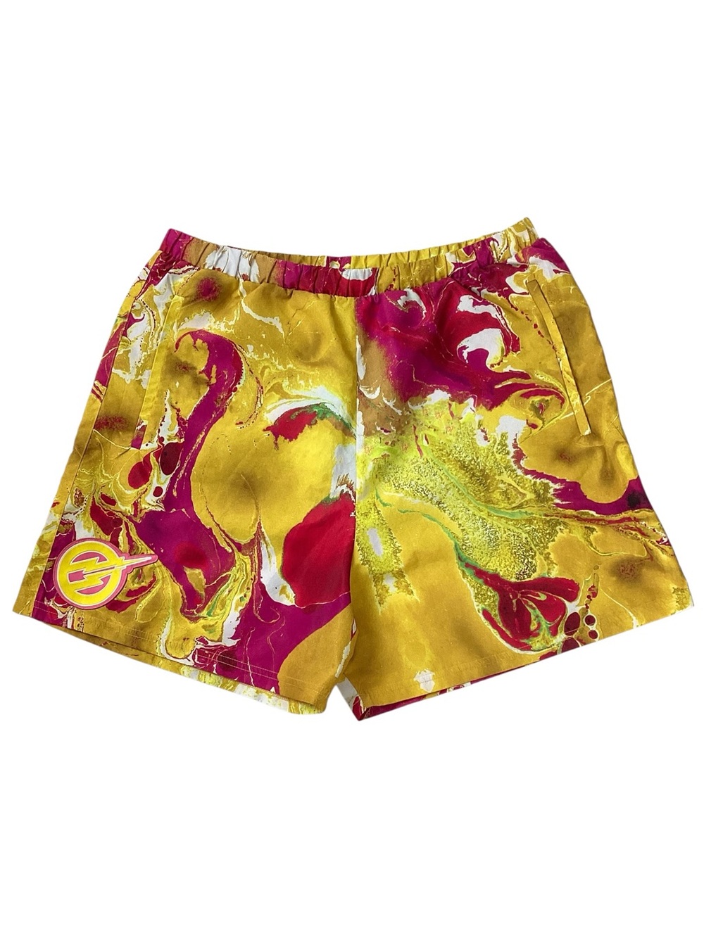 FORMY STUDIO Rorschach Abstract Print Shorts Pink Yellow SS20 Men's L